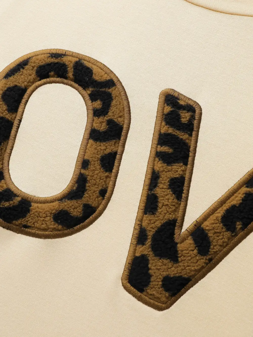 Wild Love Print Slit Hem Sweatshirt