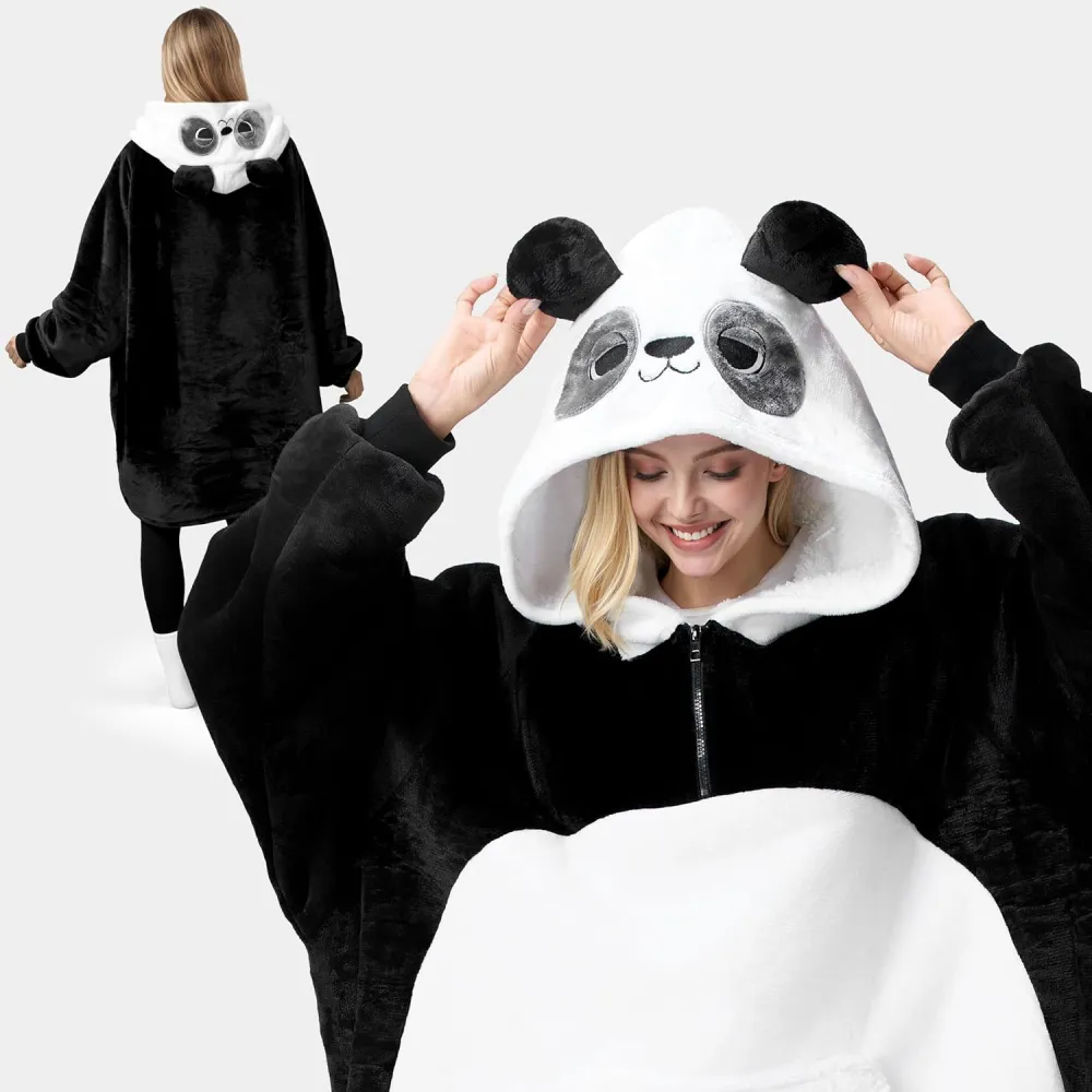 Panda Wearable Blanket Hoodie