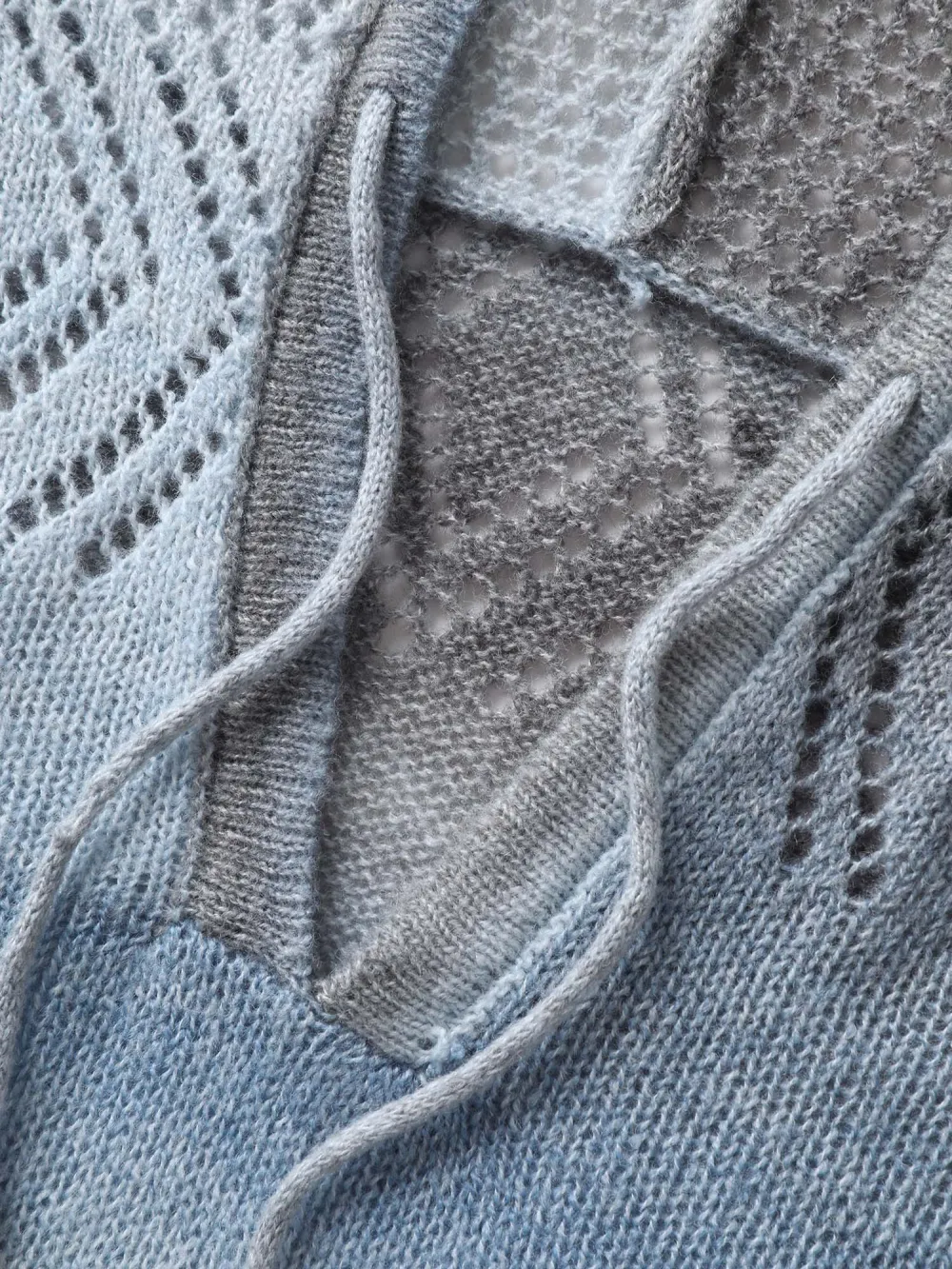 Heather Ombre Gradient Hooded Pullover