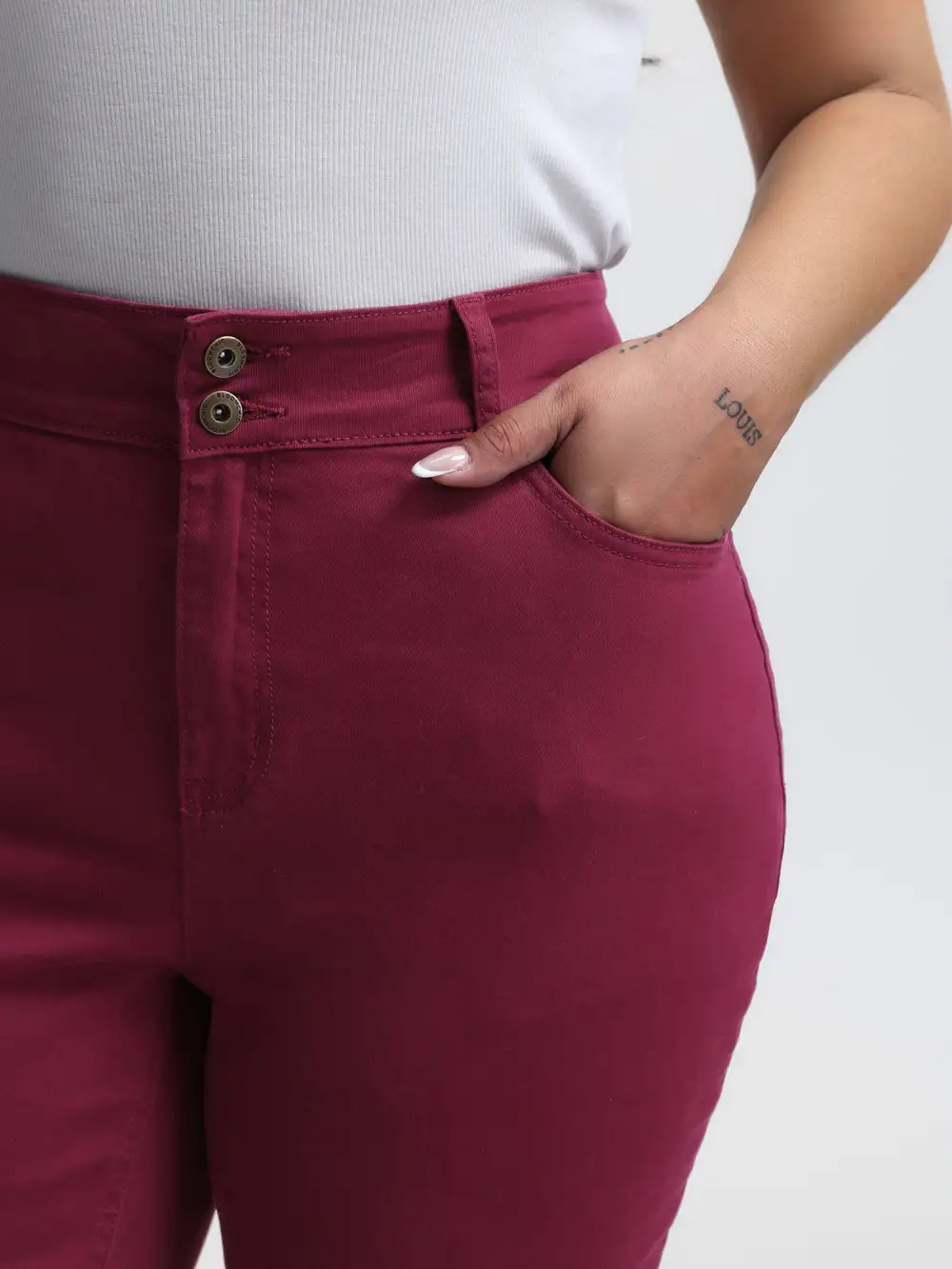 Rubber Waist Skinny-Fit Jeans