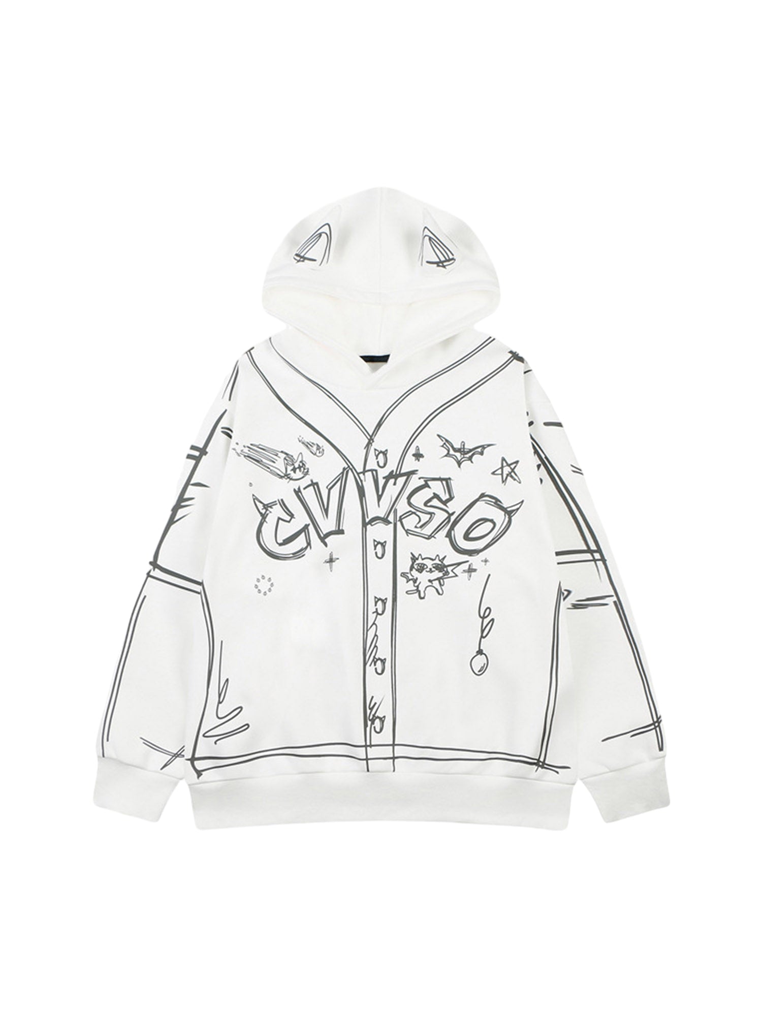 Hand-painted Graffiti Hoodie And Fleece Hoodie