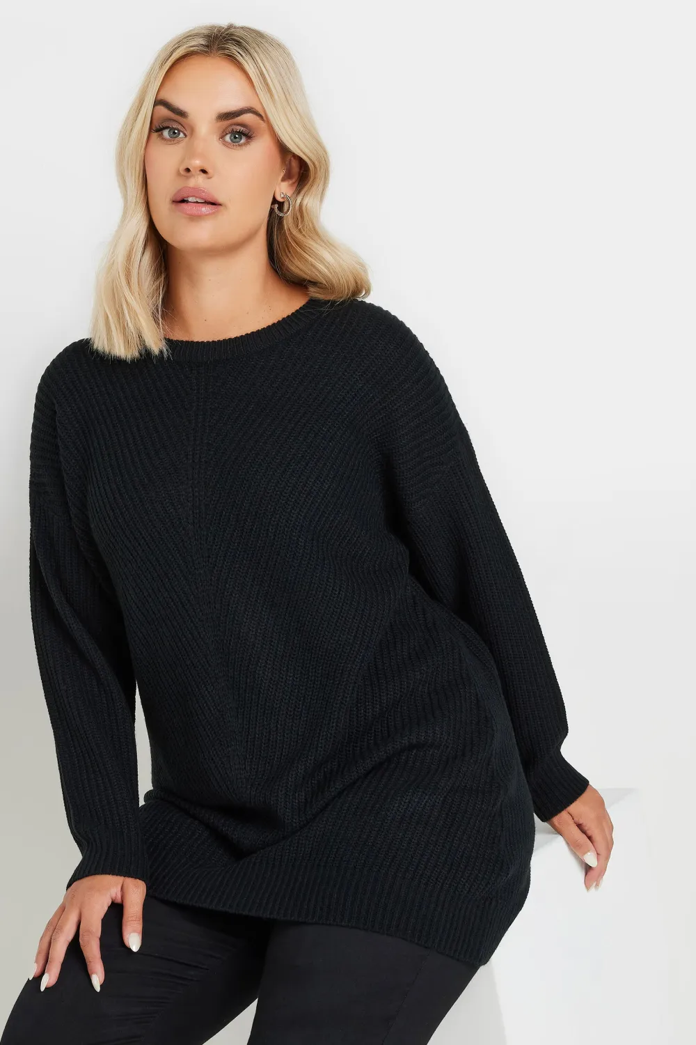 YOURS Curve Pink Essential Knitted Jumper
