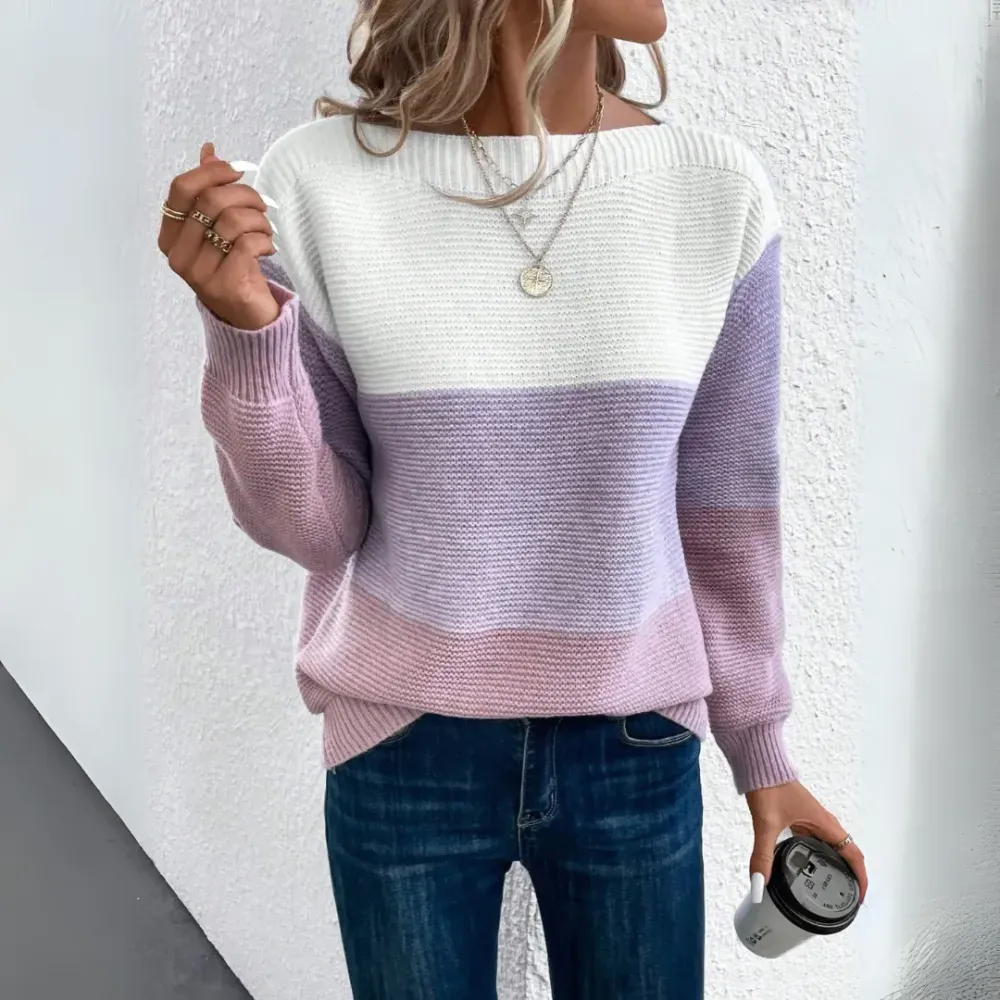 Clara - Elegant Patchwork Sweater