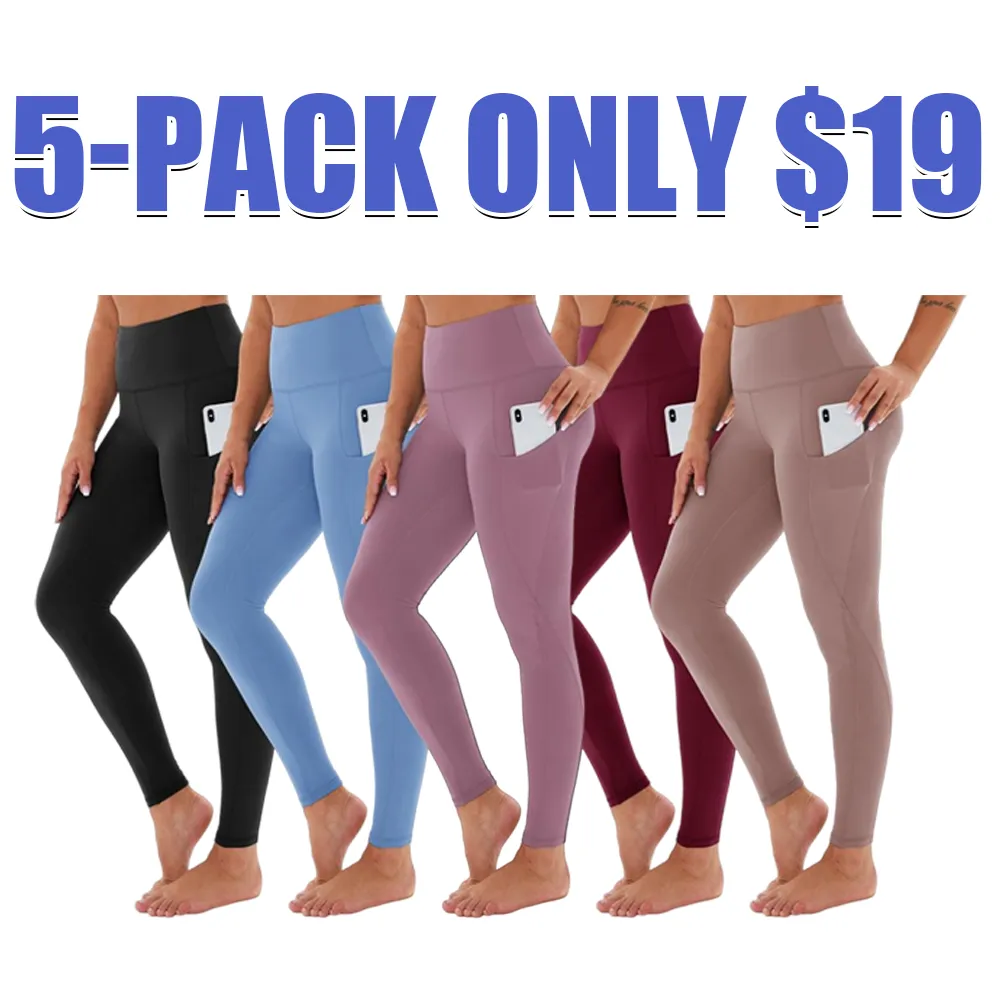 Plus Size Leggings for Women with Pockets - ‌High Wais Breathable & Stretchy Yoga Pants for Summer Casual