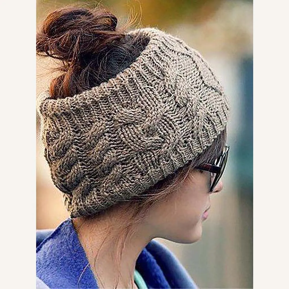 Autumn And Winter    Fashion Hairpin Ski Cap Handmade Knitted Headband