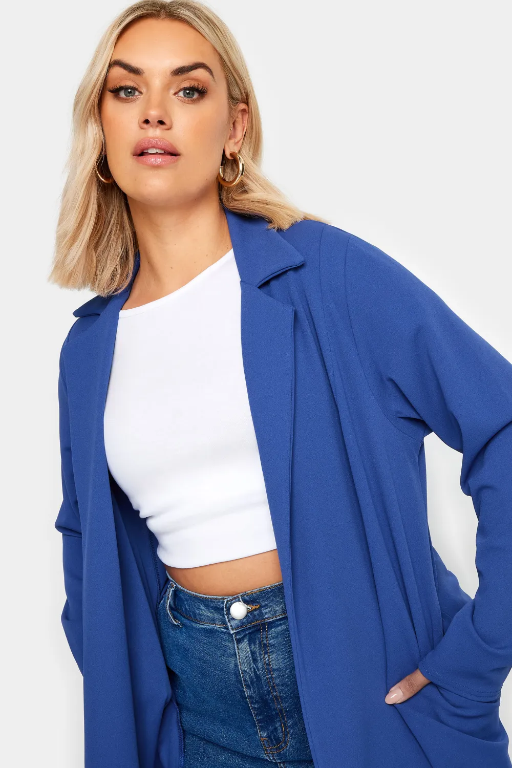 YOURS Curve Lime Green Scuba Blazer