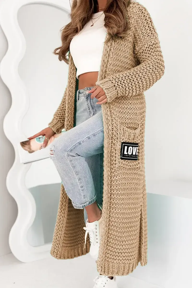 Women's Knitted Casual Long Cardigan