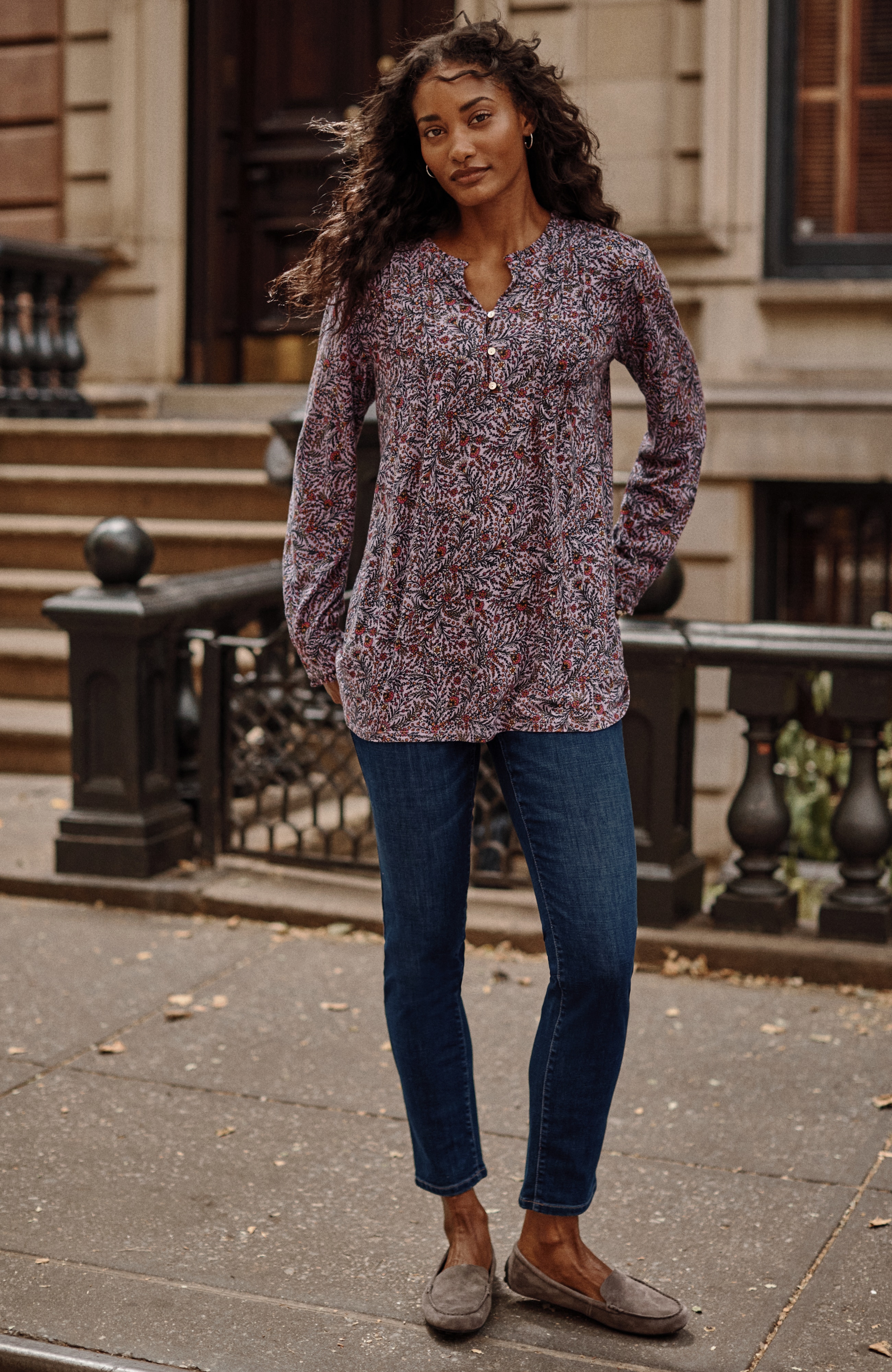 authentic fit slim-leg jeans