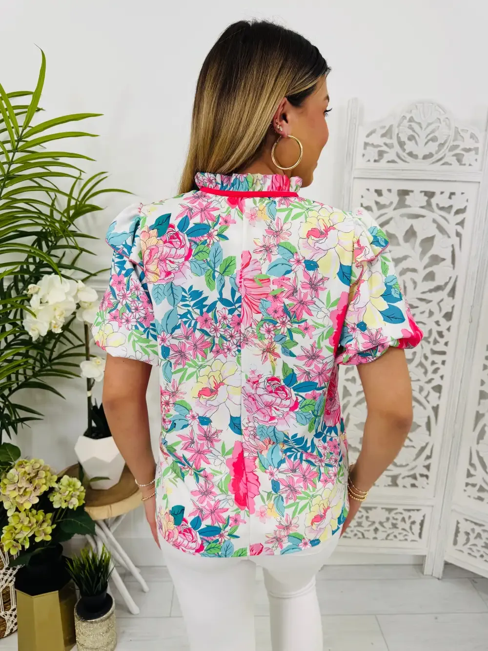 Tied With Blooms Top