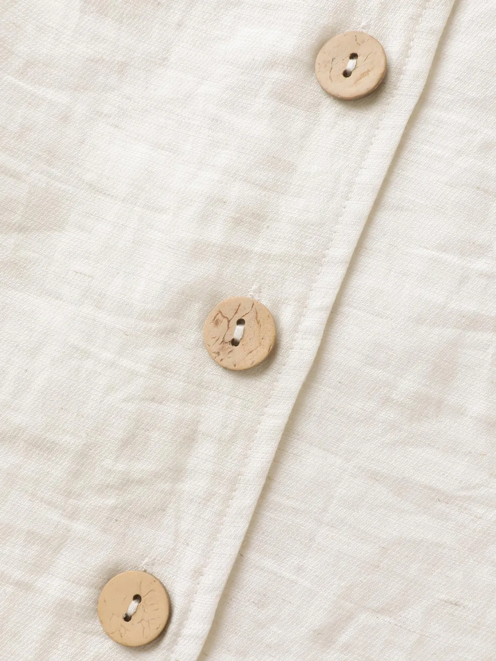 Linen Solid Button Vest