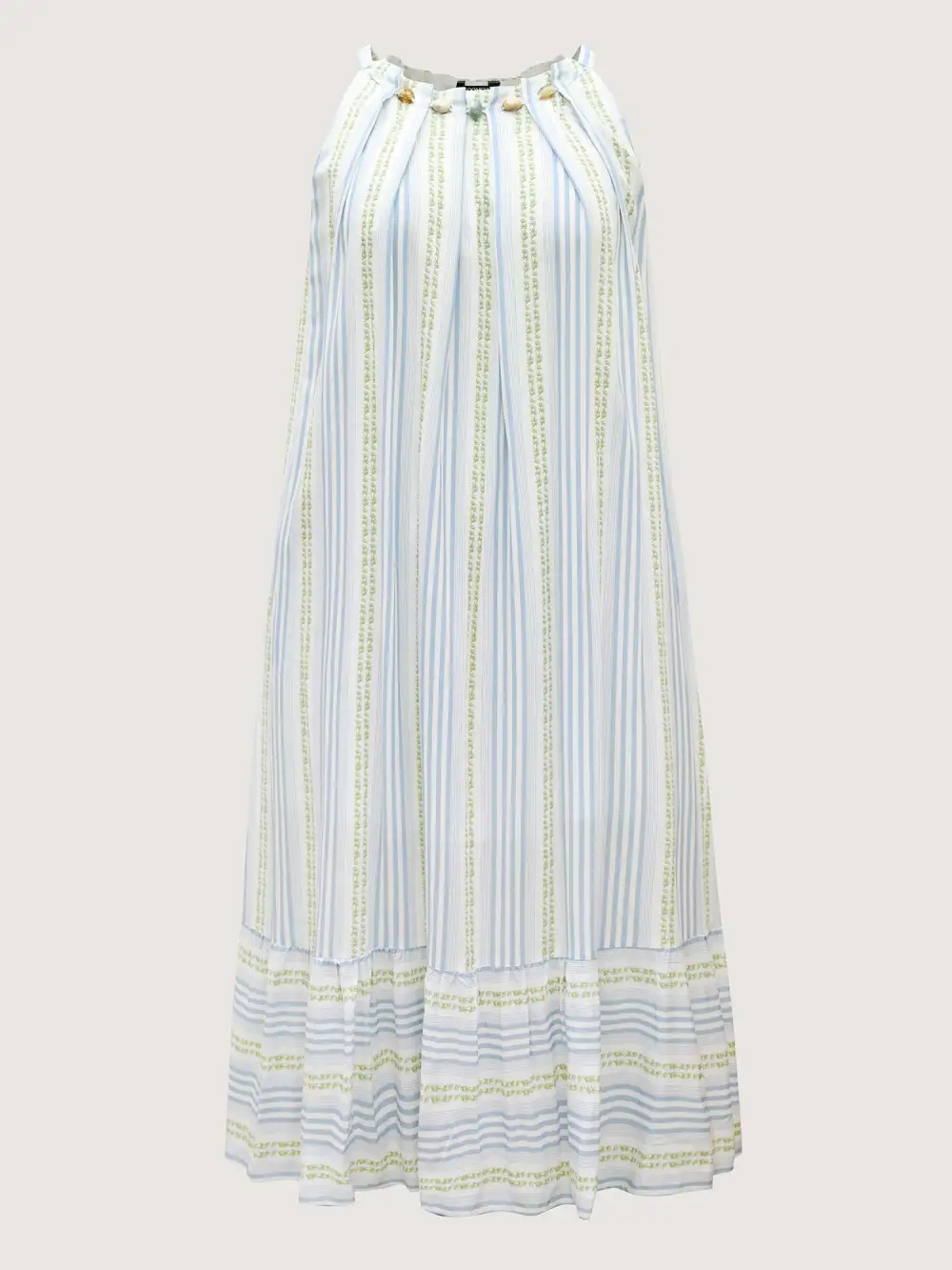 Nautical Stripes Flared Midi Dress