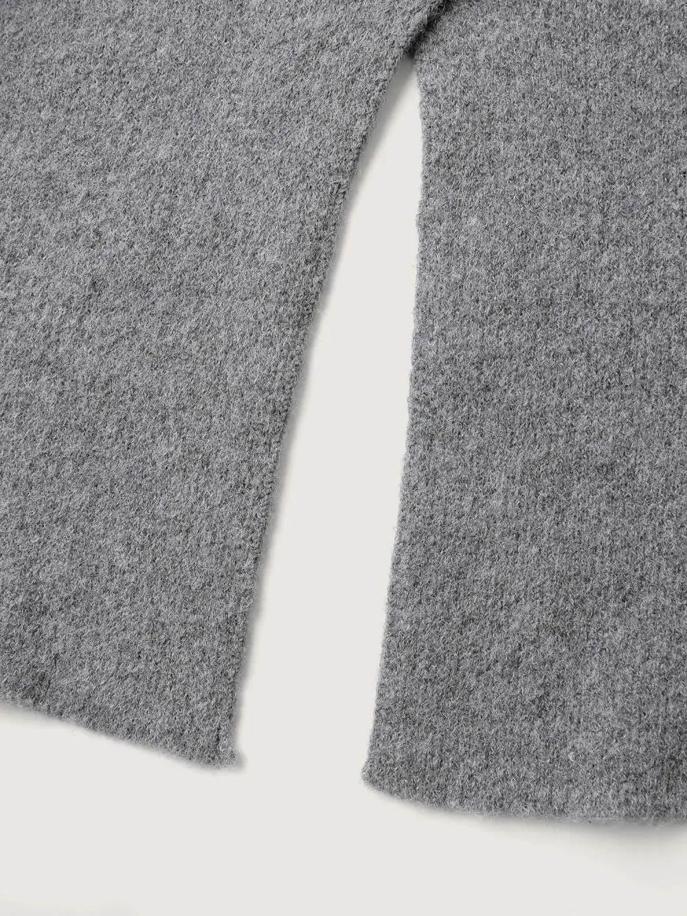 Notched Lapels Slit Back Knit Cardigan