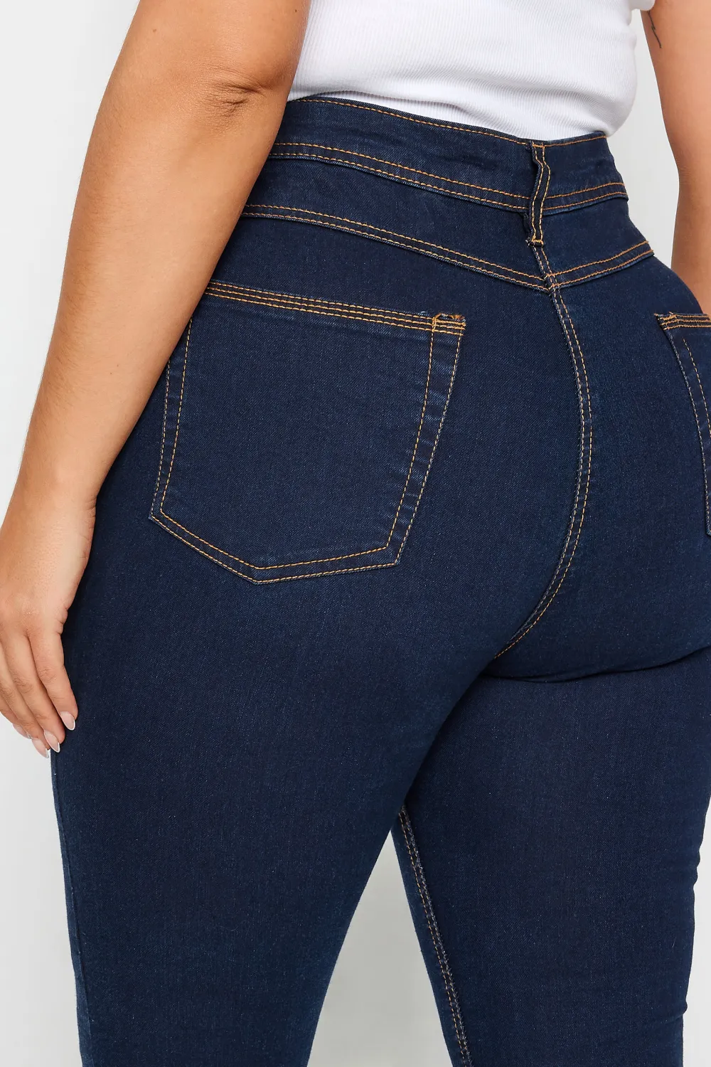 YOURS Curve Indigo Blue Straight Leg Fit Stretch RUBY Jeans