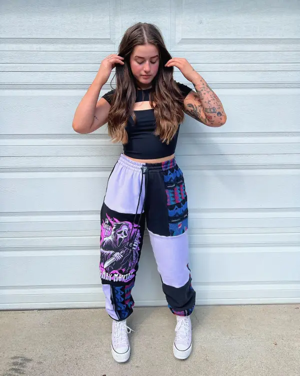 Light Purple sweatpants how perfect and cozy piece for your Halloween day
