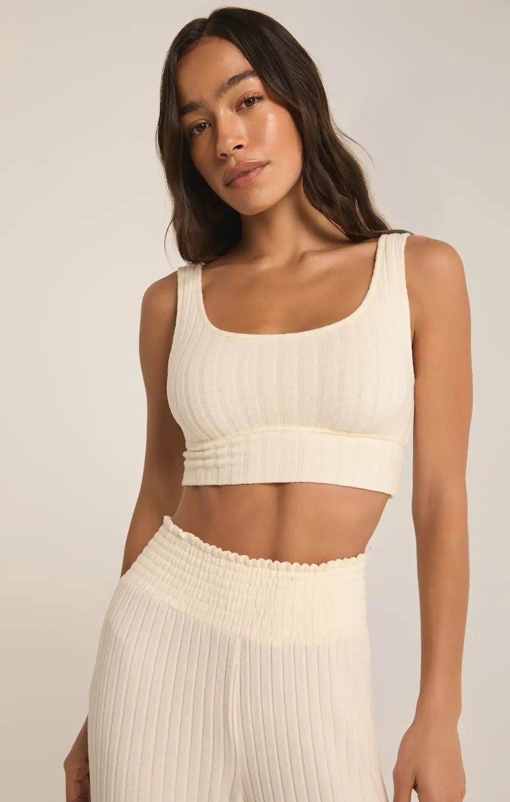 Zoe Silky Rib Tank Bra