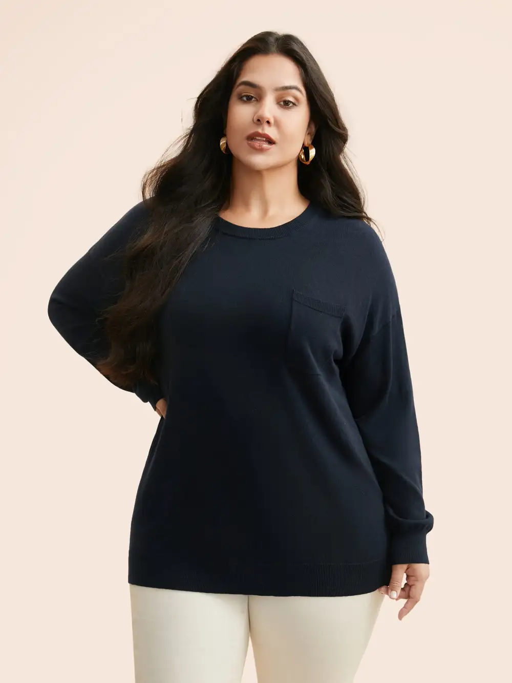 Supersoft Chest Pocket Wool Top