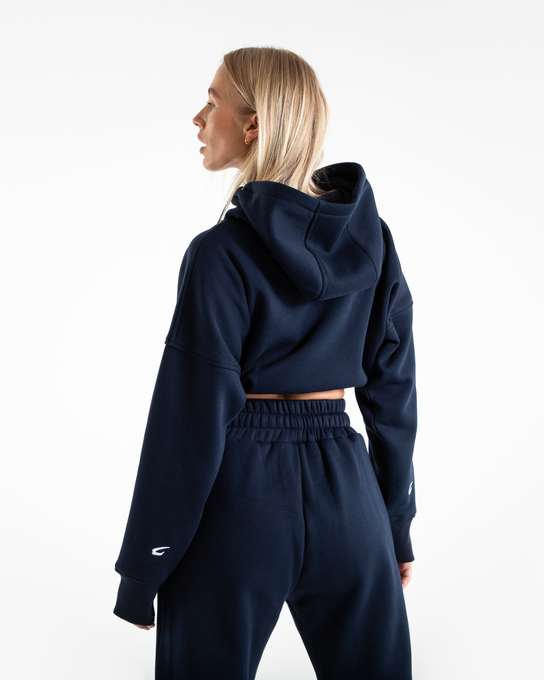 Johnson Cropped Hoodie - Navy