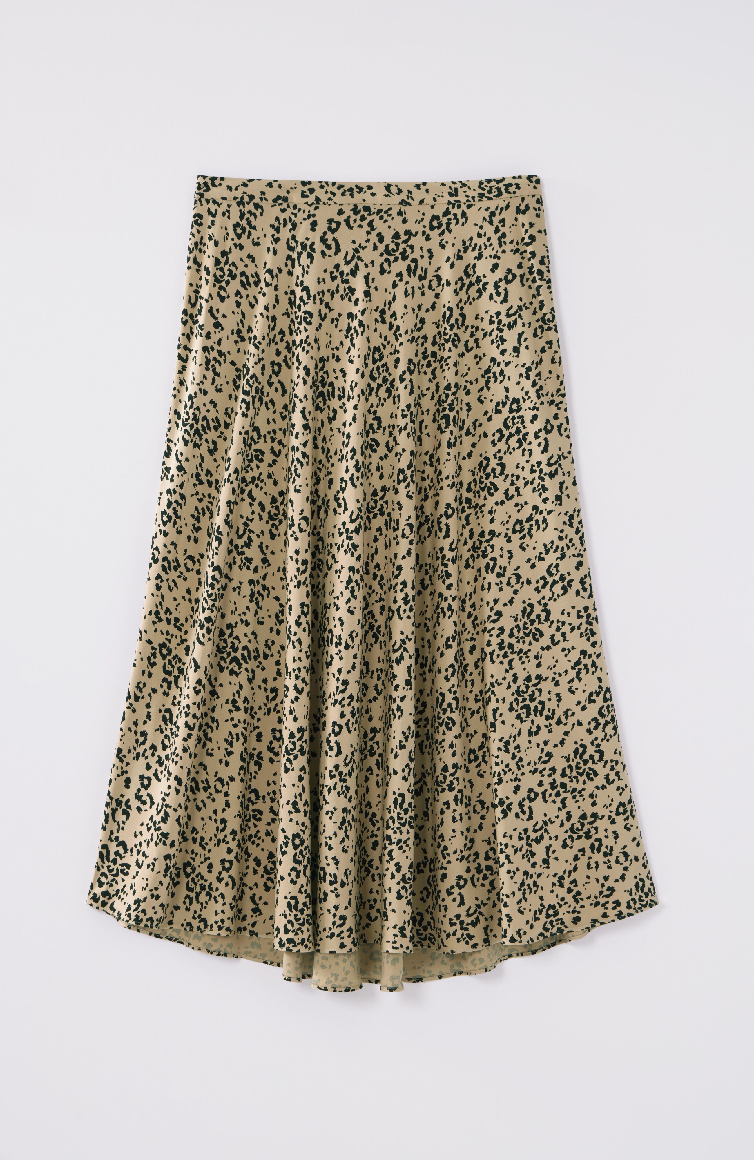 Printed A-Line Midi Skirt