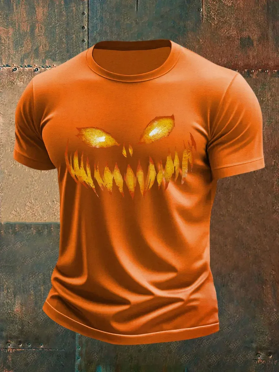 Men's Autumn Pumpkin Devil T-shirt