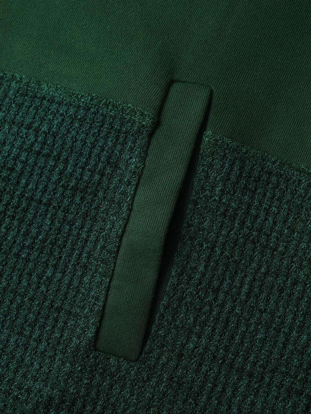 Color Contrast Textured Zipper Jacket