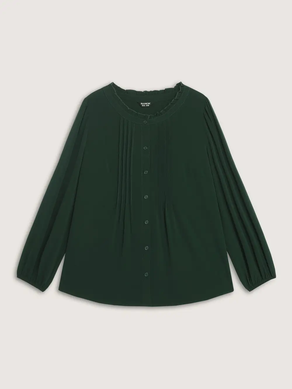 Toothpick Pleat Flowy Solid Blouse