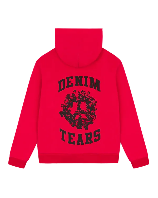 Denim University Zip Hoodie Red