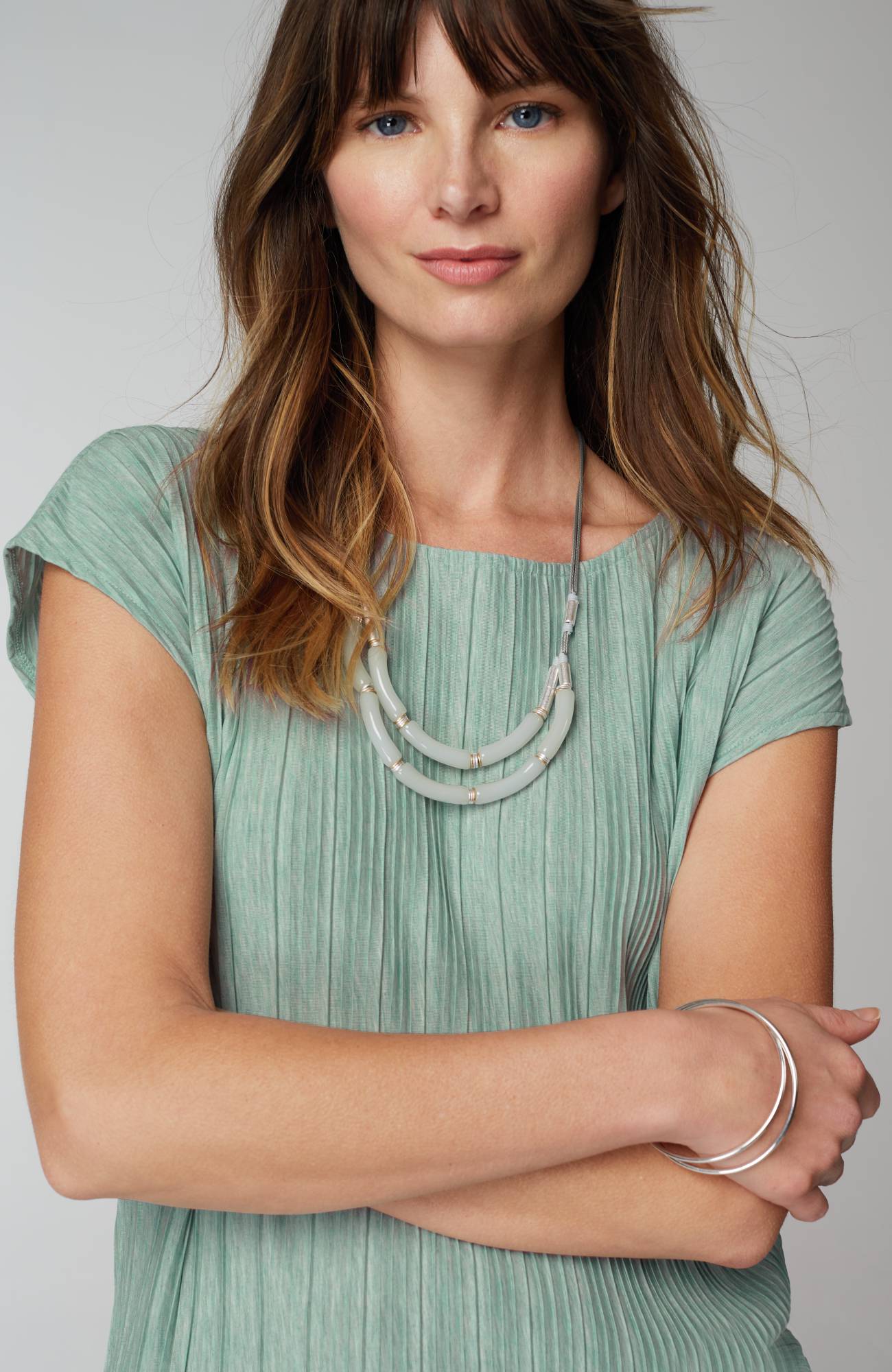 Pure Jill Pleated Dolman-Sleeve Top