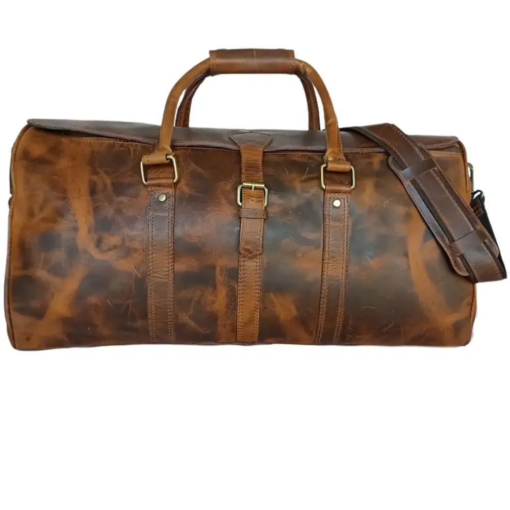 Beige Hard Wax Travel Bag