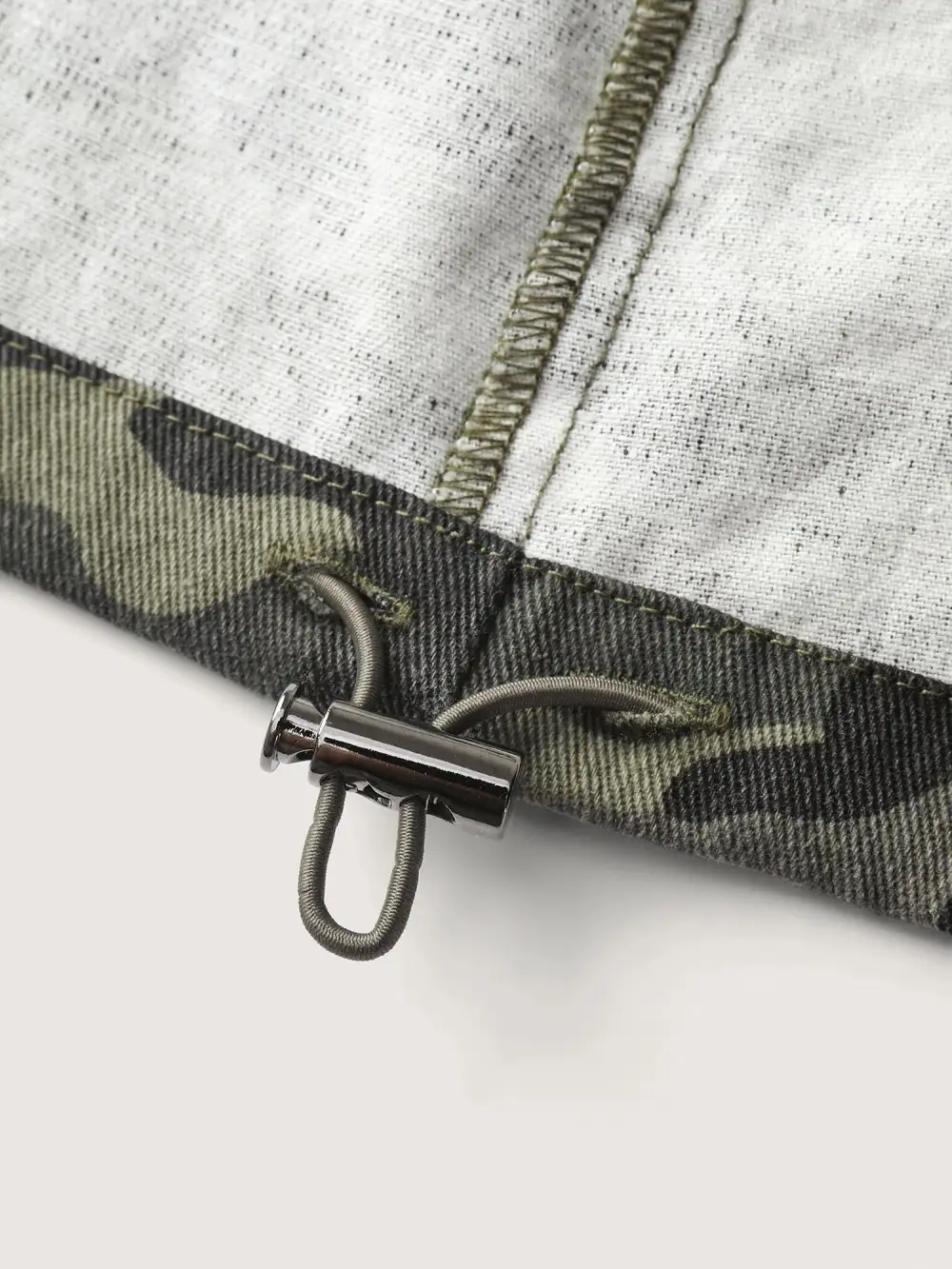 Camouflage Hooded Adjustable Hem Jacket