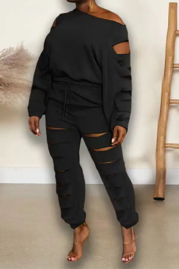  Burn-Out Stylish Pant Suit