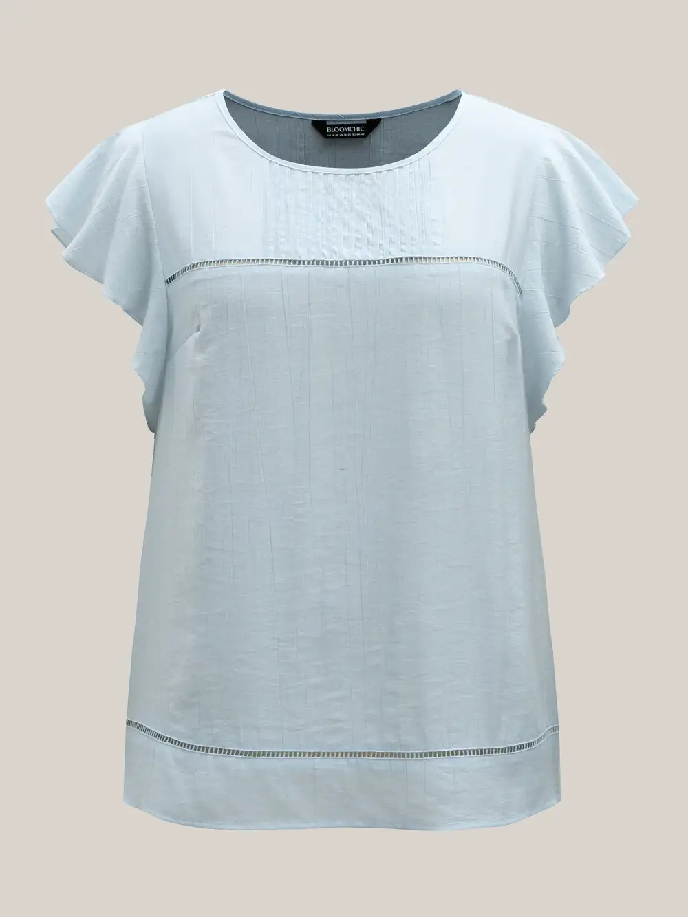 Supersoft Cotton Linen Blend Ruffled Blouse