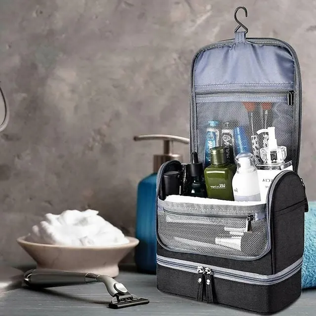 Makeup Bag Women Bags Men Large Waterproof Nylon Travel Cosmetic Bag Organizer Case Necessary Dry And Wet Separation Bag Wash