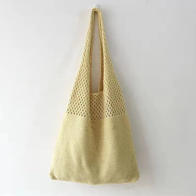 Women's Girls' Tote Shoulder Bag Polyester Shopping Daily Holiday Solid Color