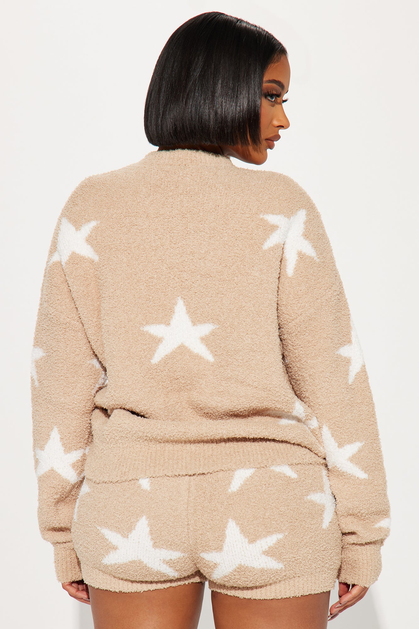 Star Struck Cozy Short Set - Taupe