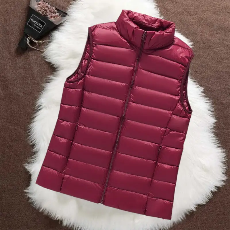 Isa Padded Gilet | Dark Red