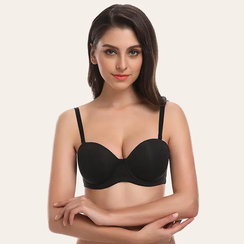 Full Figure Strapless Bra Multi-way Contour Bra T-Shirt Bra Molded Cup Plus Size