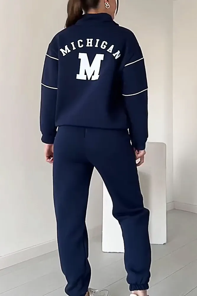 Women's Fashion Sports Leisure Letter Sweater & Pants Two-piece Set