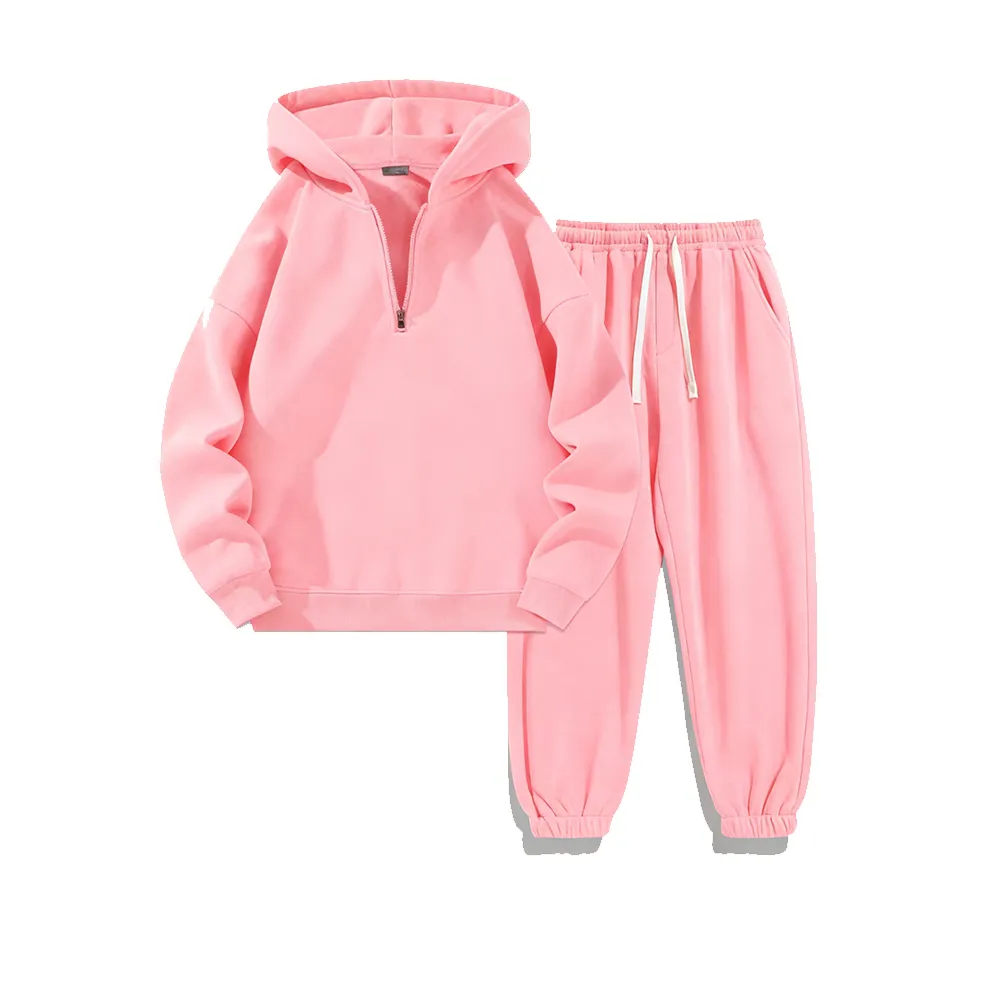 Men's 2-Piece Solid Zipper Hoodie & Sweatpants Set
