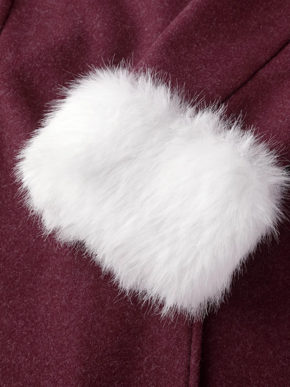 Detachable Fur Collar Waist-Tie Jacket