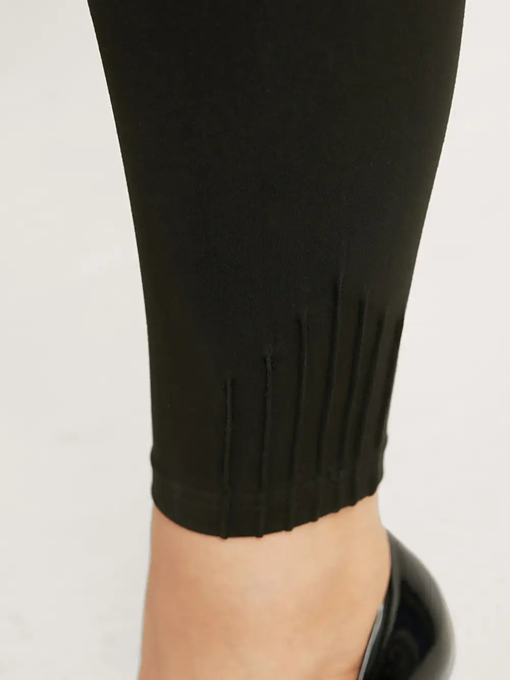High Rise Pleated Elastic Waist Skinny Leggings