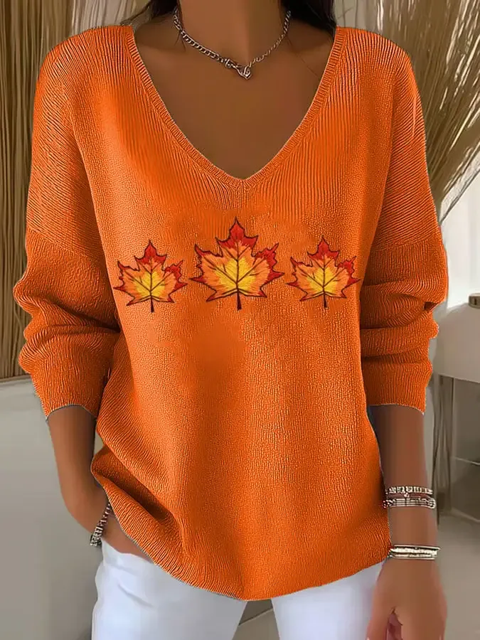 Women's Casual Autumn Print Long Sleeve T-Shirt