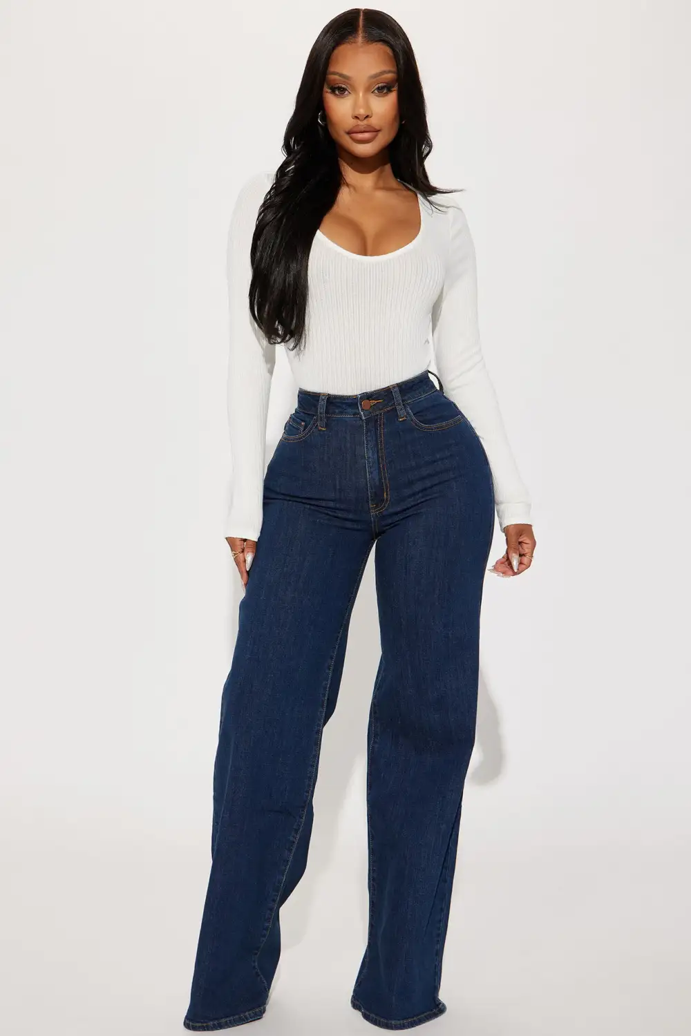 Emelia Ribbed Top - Off White