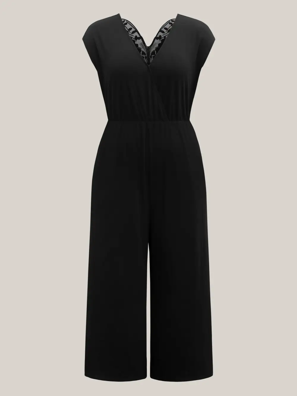 Supersoft Butterfly Backless Stretchy Wide-Leg Jumpsuit