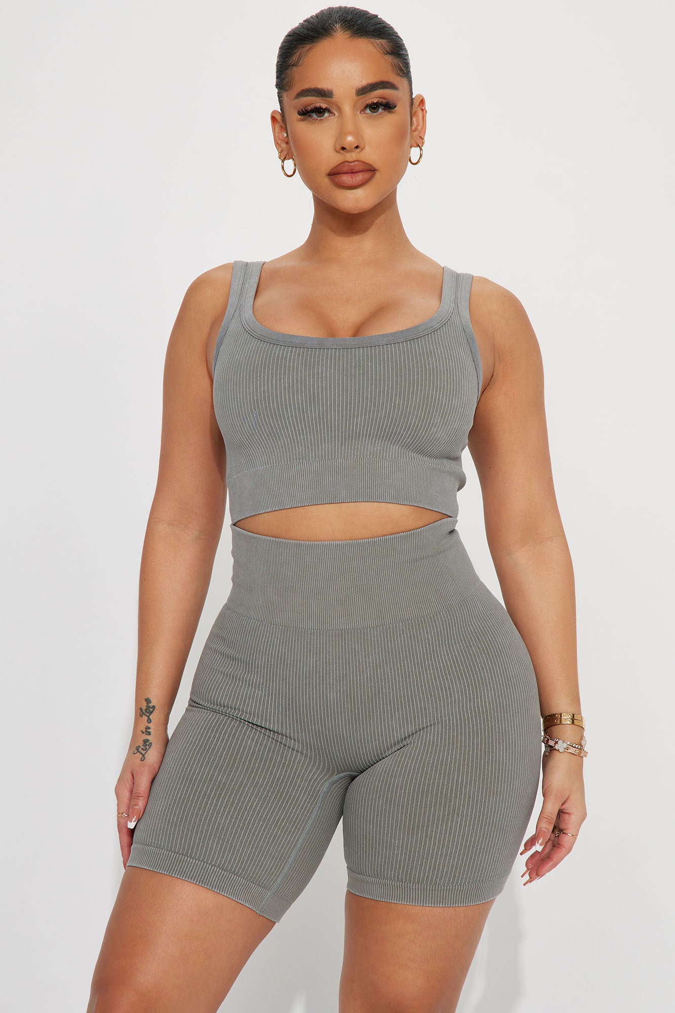 Your Go To Lounge Short Set - Olive