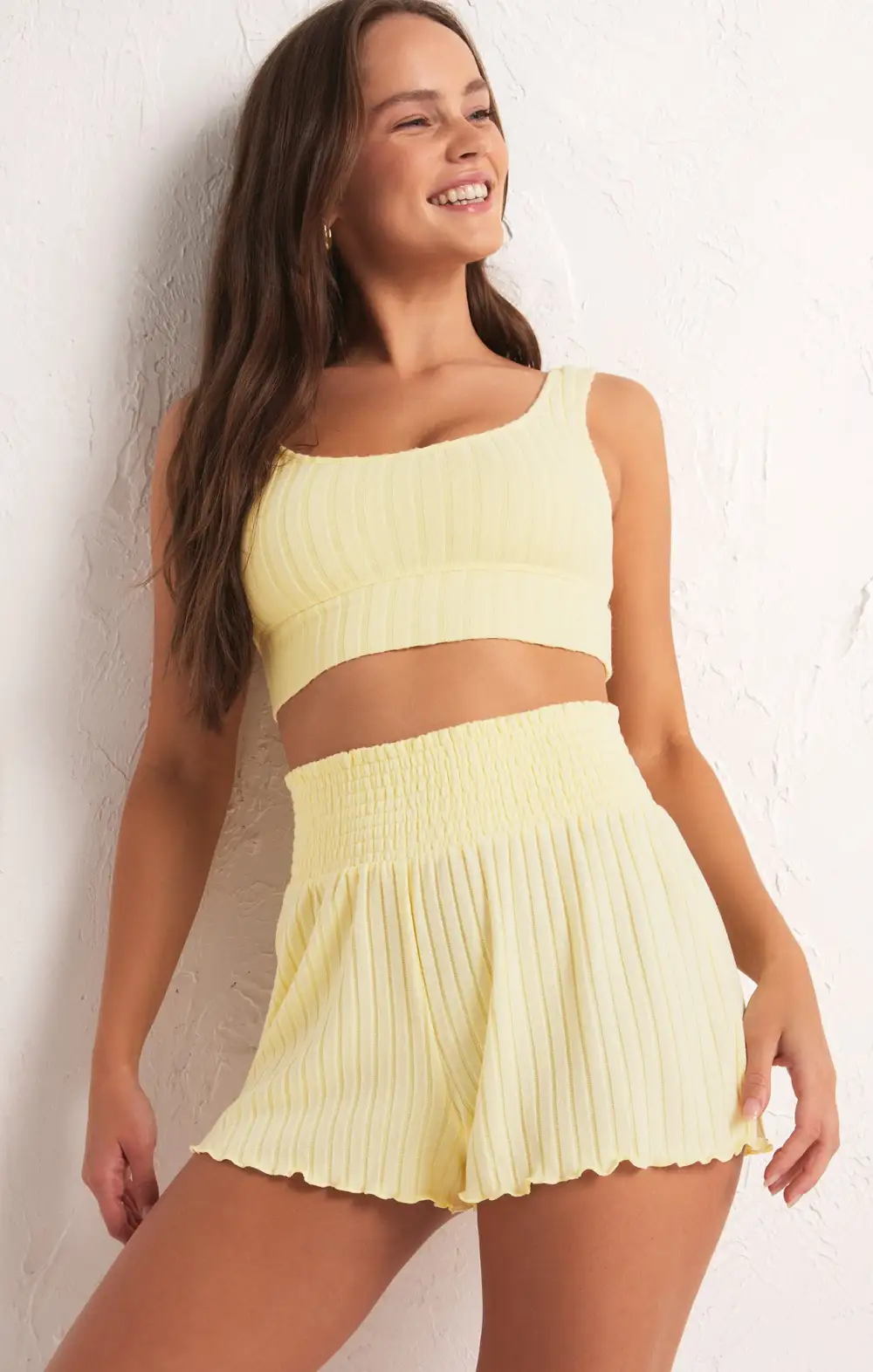 Dawn Smocked Rib Short