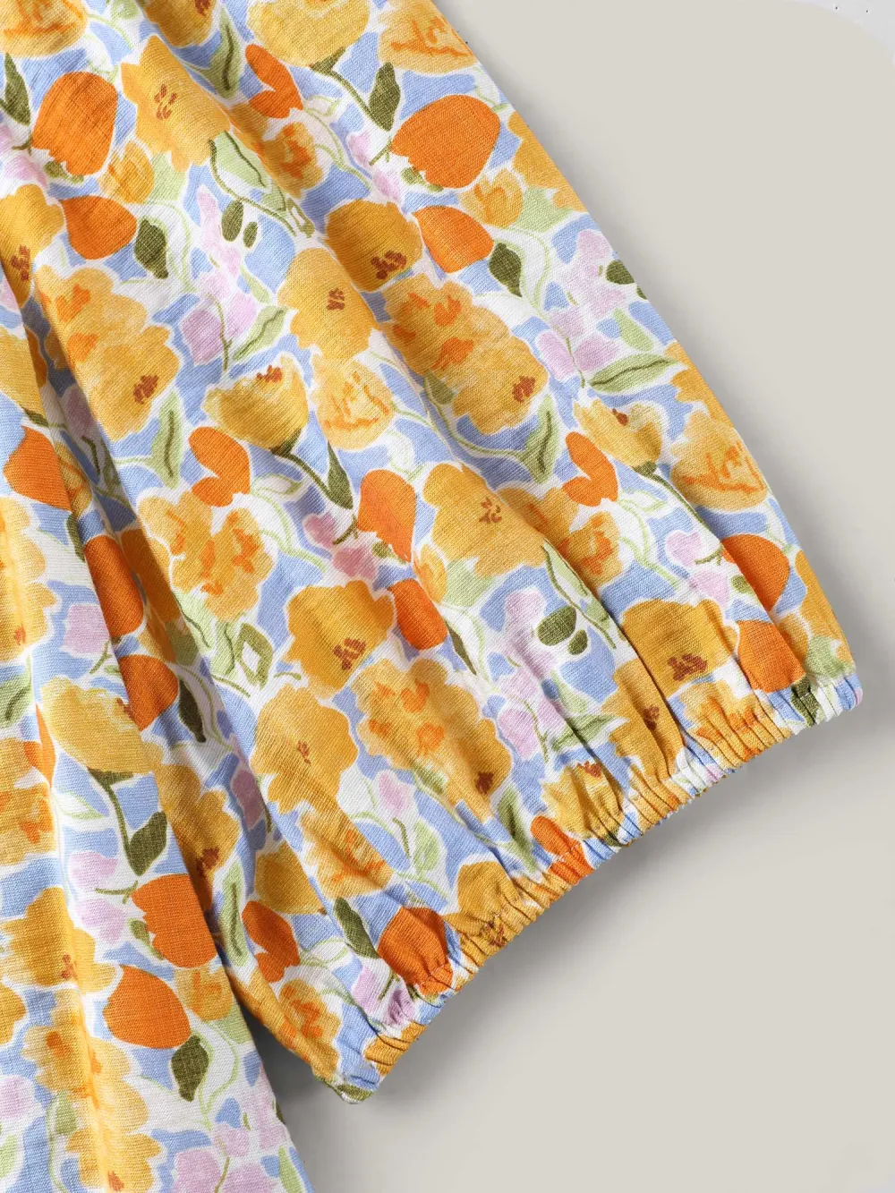 Rayon Ruffled Notched Collar Blouse