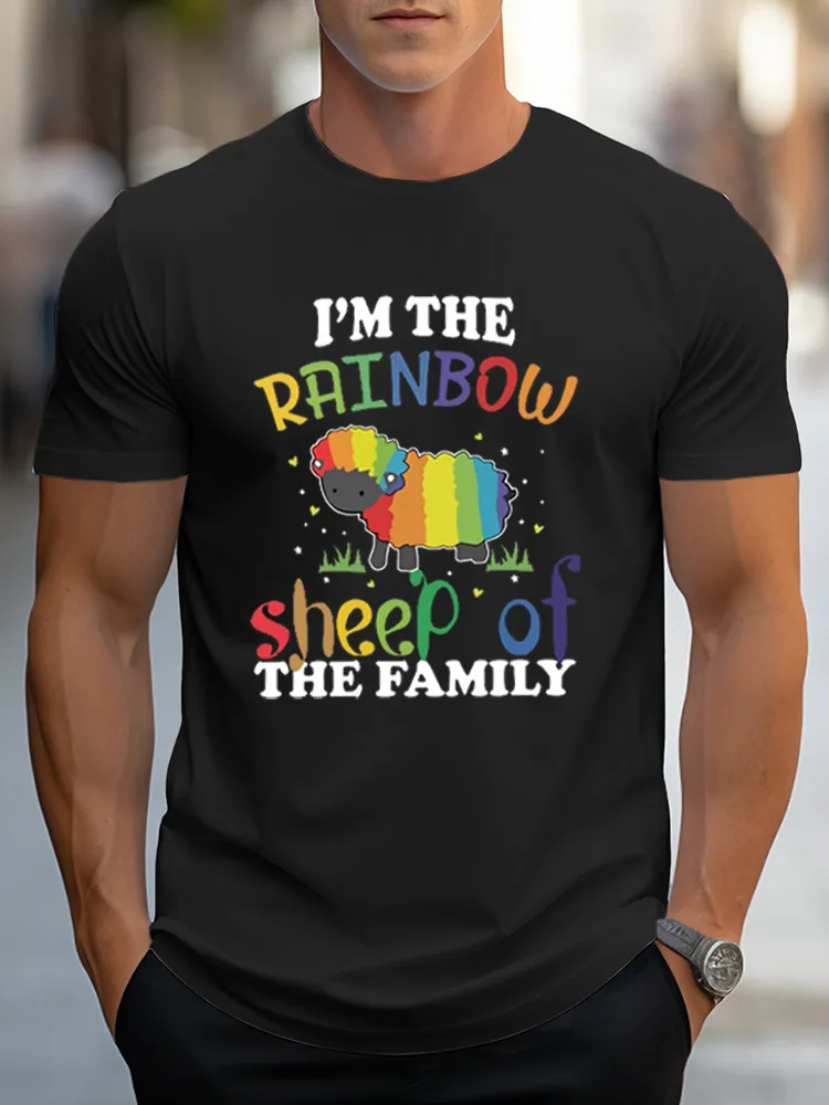 Men'S T-Shirt I M The Rainbow Sheep Of The Family
