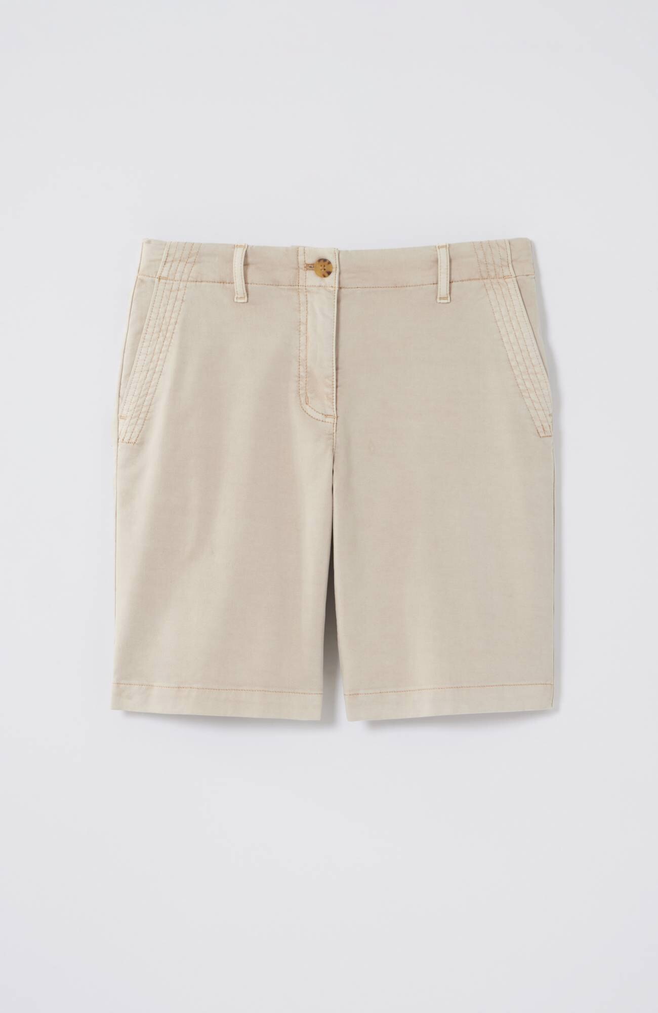 Trapunto-Stitched Chino Shorts