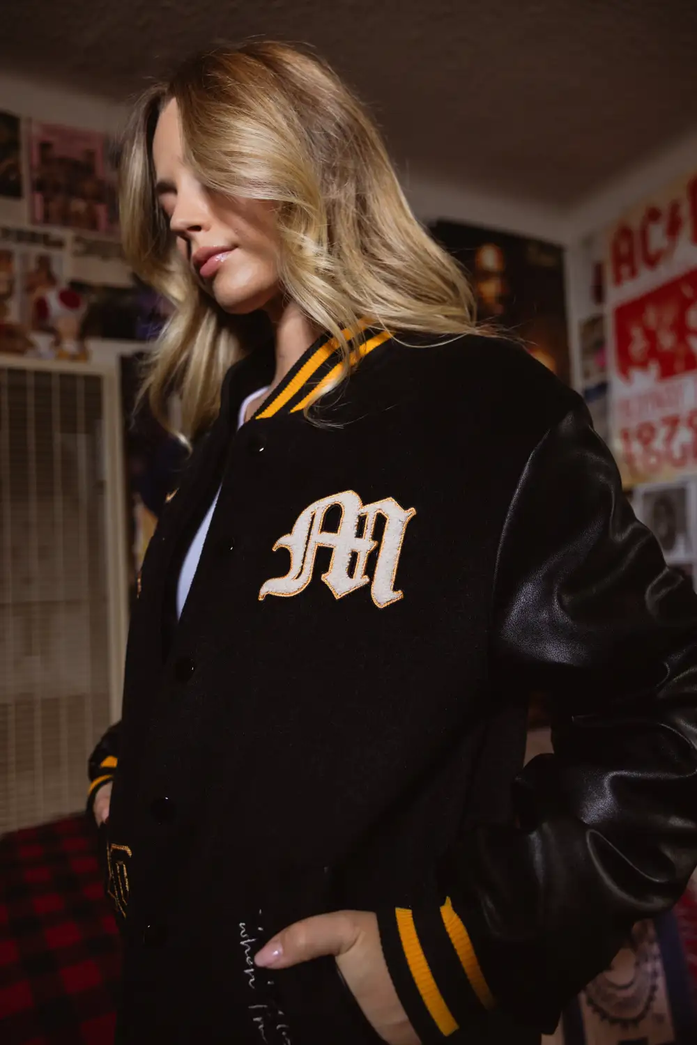 Nikkith Varsity Bomber Jacket