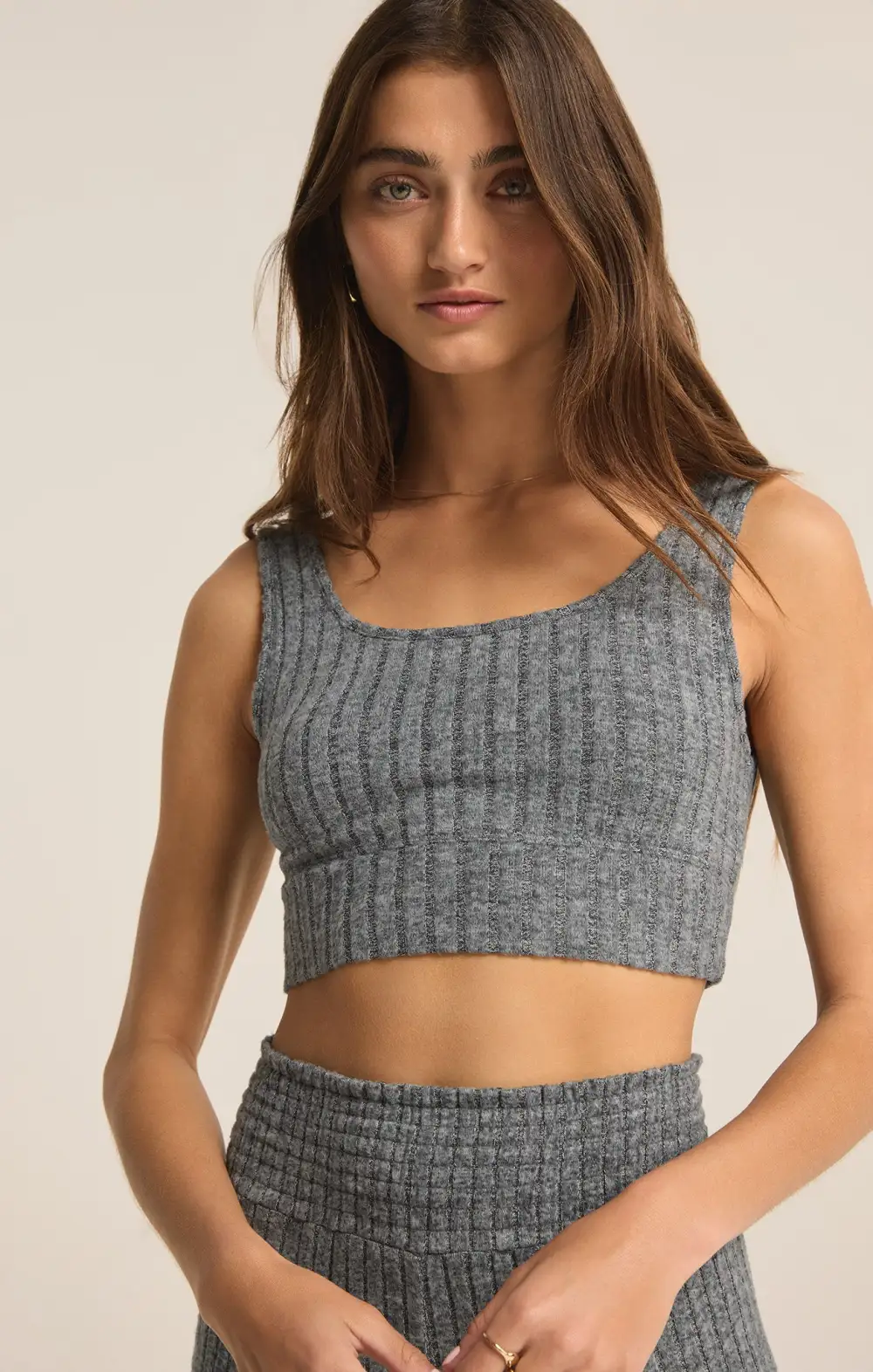 Zoe Silky Rib Tank Bra